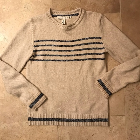 H&M Cream and Navy Striped Sweater - Picture 2 of 5